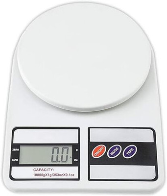 NAKSHT Digital Kitchen Weighing Machine Multipurpose Electronic Weight Scale Weighing Scale((Off White, White))