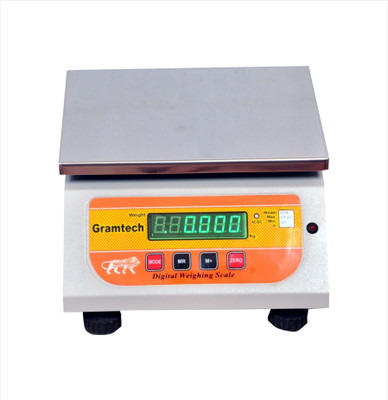 GRAMTECH Scale Weight Capacity 30kg x 2g Digital Weighing Machine Scale Table Top Weighing Scale(White)