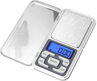 BTS Accurate Mini Digital Kitchen Scale 500g/0.01g for Precise Cooking Measurements Weighing Scale(Silver)