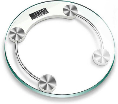 MCP Healthcare Digital Round Health Weighing Scale. Measure Capacity up to 5 to 180 kg, Weighing Scale(Transparent)