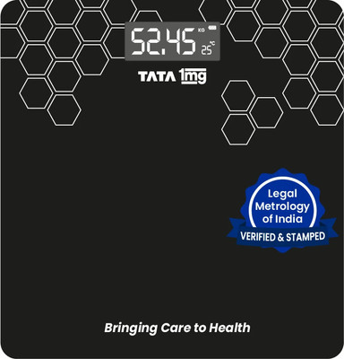 TATA 1mg Digital Weighing Scale, Premium Weighing Machine for Precise Measurement Weighing Scale(Black)