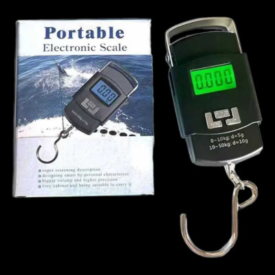 AirSoft Weighing Scale, Portable,, Hook Type With Digital LCD Screen & Tare Function CJ Weighing Scale(Black)