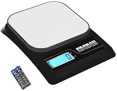 AMAZECARE 10Kg Counter Weighing Machine with Heavy Plastic Top for Shop, Home Weighing Scale(Black, Silver)