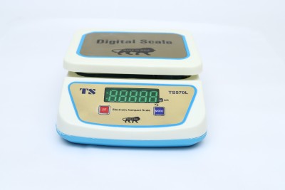 Skeisy NEW TS-570l DOUBLE DISPLAY WEIGHING MACHINE UP TO 30KG/1GM RECHARGABLE BATTERY Weighing Scale(off-White)