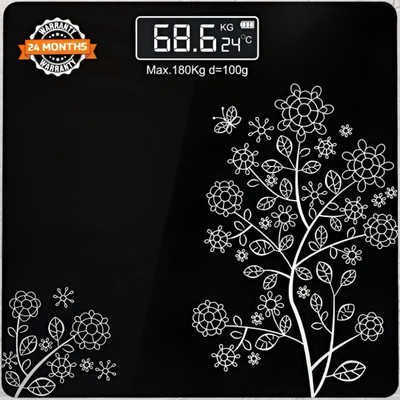 MS ENTERPRISE Personal Bathroom Digital Weight Machine for body weight measurement Weighing Scale(Black)