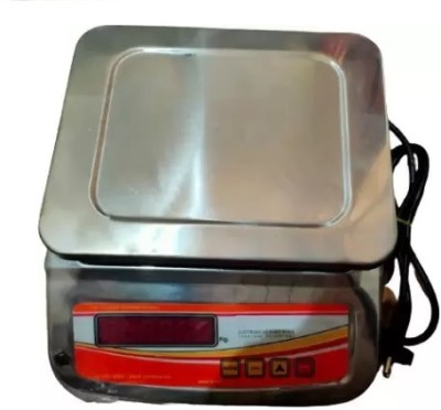 SOYEN SHYAM BABA STB - 30kg x 1g Accuracy, Chargeable Front & Back Display for Shops Weighing Scale(STAINLESS STEEL)