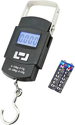Hanging 50kg hook type small weight machine AHab114 Weighing Scale(Black)