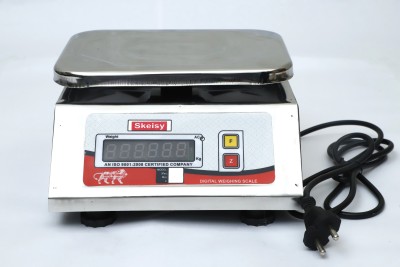 Skeisy NEW STEEL BODY MINI AND LOAD INDICATOR AND POWER UP TO 30KGX1GM AND OUTPUT Weighing Scale(STEEL)