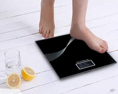 BathroomScale Personal Weighting Scale Battery Powered Ultra Slim Digital Weight Machine Weighing Scale(Black)