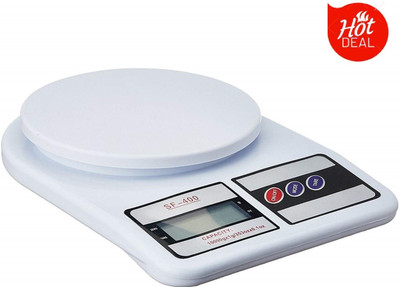 My Machine Kitchen Scale Digital Food Scale High Precision Electronic Scale upto 10kg SF400 Weighing Scale(White)