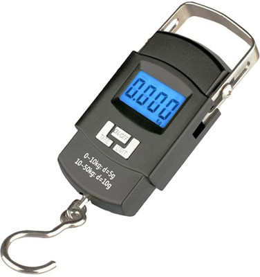 QNOVE 50Kg Portable Hanging Luggage Weight Machine Weighing Scale C253QA Weighing Scale(Black)