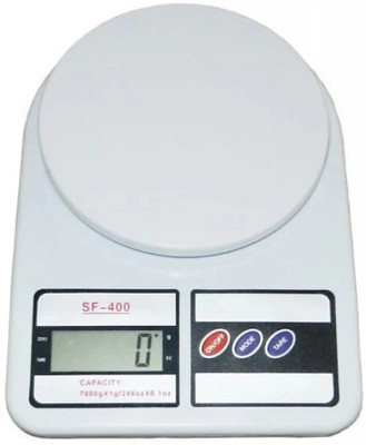 texla SF400 Electronic Compact Kitchen Scale with Max Capacity 10KG Weighing Scale(White)