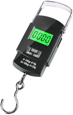 WRADER Hook Weighing Machine for Luggage Handheld Weight Machine Weighs Upto 50Kg Weighing Scale(Black)