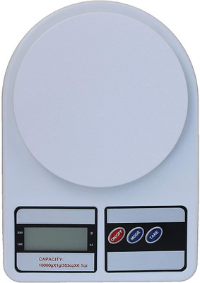 ASUENTERPRISES Digital Kitchen Multipurpose Scale with Back lite LCD Display Measure Food Cake Weighing Scale(White)