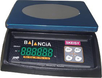 Skeisy steel Balancia 30kg Double Displayl power up to 30kgx1gm and load indicator Weighing Scale(Black, STEEL)