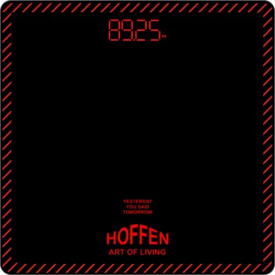 HOFFEN Digital Red LED Personal Weight Machine for Body Weighing Scale(Black)