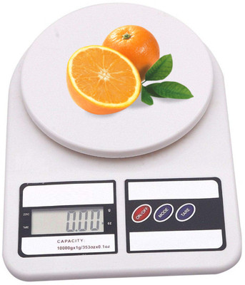 TOYRIX SF400 Digital Kitchen Weighing Scale 10kg x 1g with white backlight Scale Weighing Scale(White)