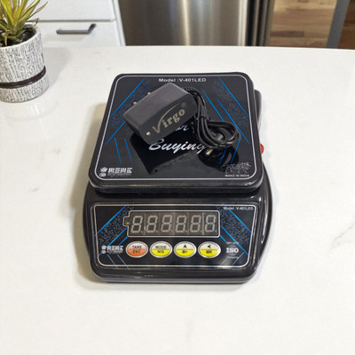 Virgo -401 LED Digital Weighing Scale – 10Kg, Green Light Display, Tare Function Weighing Scale(Black)