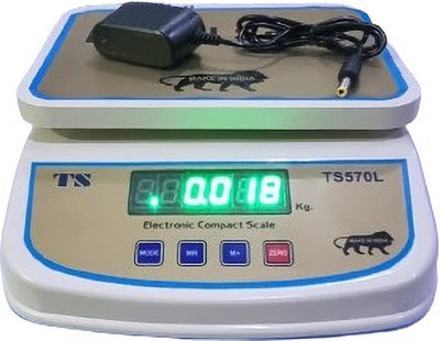 Zelenor 30kg Weighing scale electric compact Scale with DOUBLE LED display WeighingScale Weighing Scale(White, Blue)