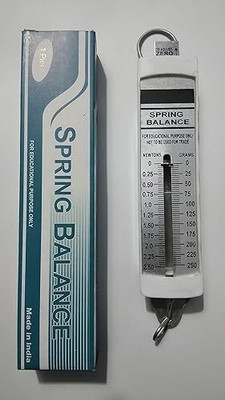 wkm Flat Spring Balance - Dual Transparent Scale, 250g / (2.5N) Weighing Scale(White)