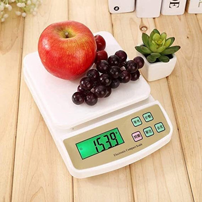 MSNL New SF400A 10 kg Digital Electronic weighing machine power up to 10Kg Weighing Scale(Off-White)