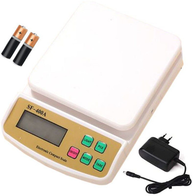 NIVAYO 10Kg x 2Gram Digital Electronic Weight Machine For Home & Kitcen 1 Weighing Scale(White)