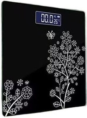 BROVIAFASHION Digital Bathroom Weighing Scale with Backlit LCD Display – Ultra-Slim Weighing Scale(Black)