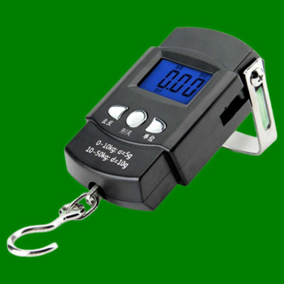 AirSoft Electronic Handheld Digital Hanging Luggage Weight Scale Portable LCD BV Weighing Scale(Black)