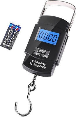 Hanging 50Kg Hook Type Small Weight Machine AHab45 Weighing Scale(Black)