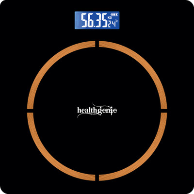 Healthgenie Digital Weight Machine Thick Tempered Glass LCD Display With 3 Years Warranty Weighing Scale(Black)
