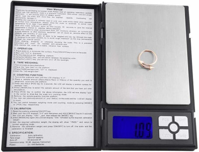 Nac Global Notebook Series Digital Weighing scale with 600gm capacity weight Scale Weighing Scale(Black)