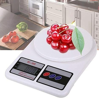 BoldFire Weight Machine with Backlight Display (10 Kg Capacity) Weighing Scale(White)