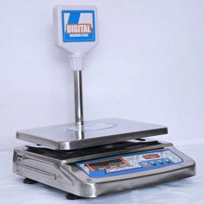 Supprex 30KG Table Pole Digital Weight Machine For Home Vegetable Shop Grocery Store Weighing Scale(Silver)