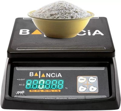 SELMEZ Balancia 30kg Weighing Machines With LED Display, Digital Weight M Weighing Scale(Black)
