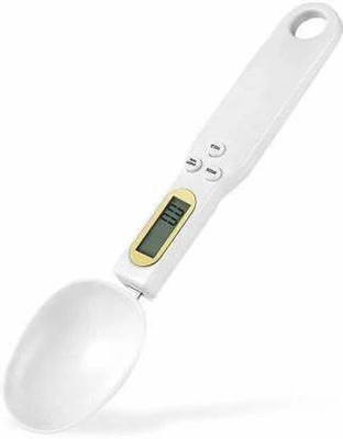 Etrend Kitchen Food Digital Spoon Scale, Scale 1.1lb/500g(0.1g) Kitchen Tools Accessories with LCD Display Weight Measuring Food Coffee Flour Spices (WHITE) Weighing Scale(White)