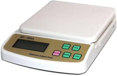 Nubex Digital 10kg x 1g Kitchen Scale Balance Multi-purpose weight measuring machine Weighing Scale(White)
