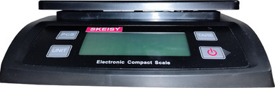 Skeisy SF-802 BLACK STEEL PLATE WEIGHING MACHINE AND RECHARGEABLE BATTERY Weighing Scale(Black)
