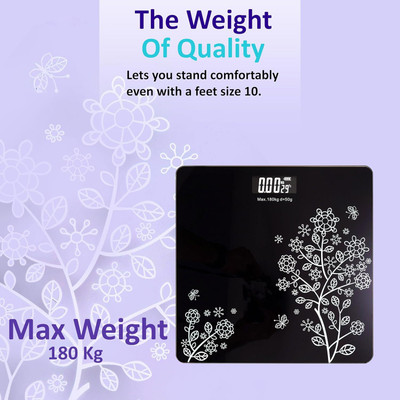 Mivora Art eight Machine For Body Weight Weighing Scale Weighing Scale (Black) Weighing Scale(Black)