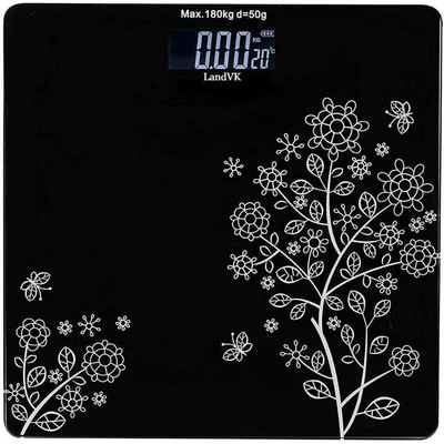 EBM Electronic Thick Tempered Glass Weighing Scales For Body Weight | LCD Display Weighing Scale(Black)