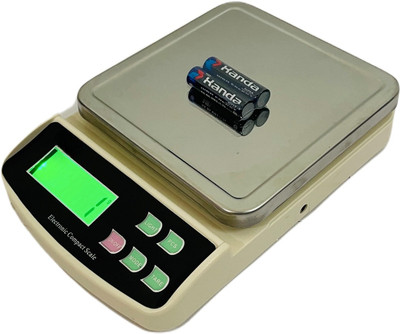 NIVAYO 10Kg Counter Weight Machine with Hard Plastic Top for Shop, Home Weighing Scale(Silver)