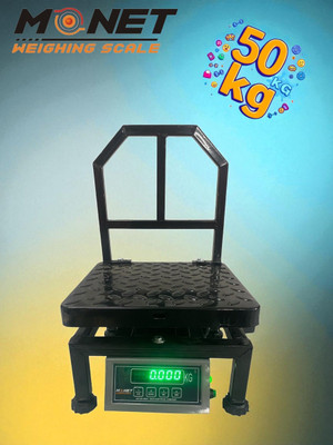 monet 50KG; 300*300mm; High precision, Heavy Duty With 2 days Battery Back up Weighing Scale(Velvet Black)
