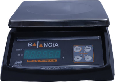 MSNL Ms New Black Balancia Weighing machine power 30kg-1gm, tare function, overload Weighing Scale(Black, Steel)