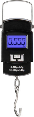 KUBER INDUSTRIES Scale|Plastic Portable Electronic Hanging Scale|Battery Operated Weighing Scale(Black)