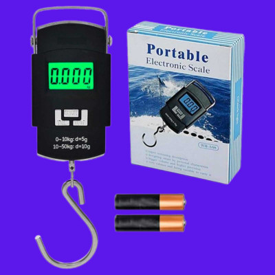 AirSoft Portable LCD Black Electronic Handheld Weight Scale Digital Luggage Scale CQ Weighing Scale(Black)