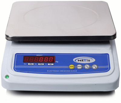 Metis 30kg and 2g Accuracy Metal Body Weighing Machine with Front & Back Side Display Weighing Scale(White)