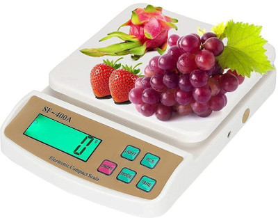 GLOWISH 10 KG CAPACITY AAA BATTERY COMPACT MULTI USE HOUSEHOLD DIGITAL DISPLAY SCLAE Weighing Scale(White)
