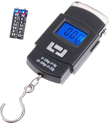 Hanging 10G-50Kg Digital Weight Machine For Luggage/Fishing AHab202 Weighing Scale(Black)