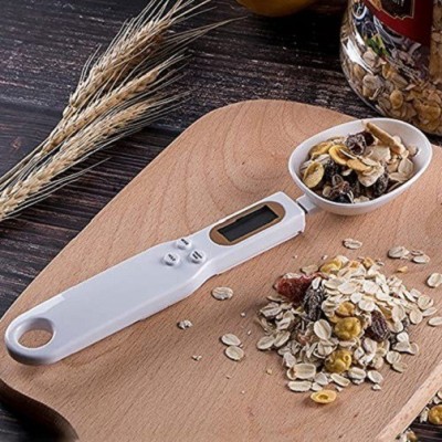 ELITEHOME Spoon Scale with LCD Display Electronic Weight Measure Scale for Kitchen, Weighing Scale(White)