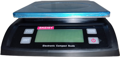 Skeisy NEW STEEL BALCK WEIGHING MACHINE SF-802 AND POWER UP 30KGX1GM Weighing Scale(Black)