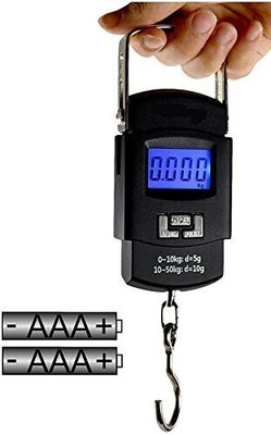 TodayAndCo Hanging_Scale Digital Hand Scaller_Luggage Scales up to 50 kg With_Strap Weighing Scale(Black)